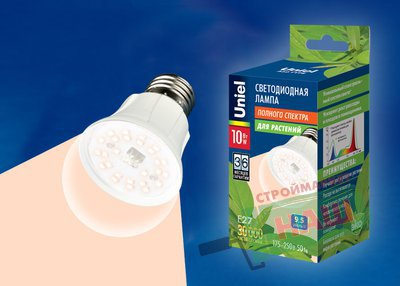 LED-A60-10W/SPFR/E27/CL PLP01WH лампа светодиод.для растений