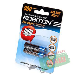 Аккумулятор 900MHAAA-2BL 2 на блистере ROBITON