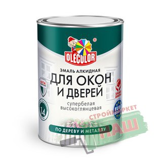 Эмаль для окон и дверей белый (0.9 кг) OLECOLOR