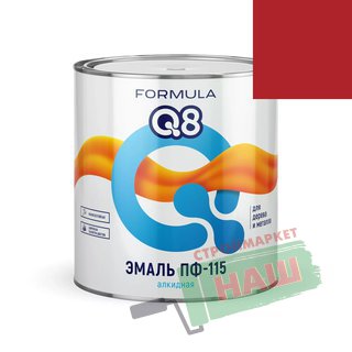 ЭМАЛЬ  ПФ-115  КРАСНАЯ  1,9 КГ "FORMULA Q8"