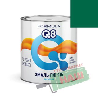 ЭМАЛЬ  ПФ-115  ЗЕЛЕНАЯ  1,9 КГ "FORMULA Q8"