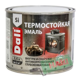 ЭМАЛЬ ТЕРМОСТОЙКАЯ "DALI" ЧЕРНАЯ 0,4 Л "РОГНЕДА"