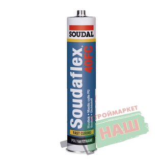 Герметик полиуретан. универс. Soudal Soudaflex 40FC серый 300мл.