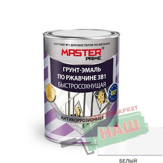 Грунт-эмаль по ржавчине 3в1 быстросохнущая белый (2 л) FARBITEX PROFI MASTER