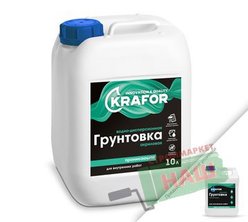 ГРУНТОВКА ПРОНИК. Д/ВНУТР. РАБОТ 10 Л "KRAFOR"