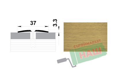 Порог ПС-03 клен 0,9м Н=37мм