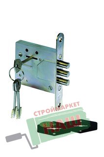 Замок врез. ЗВ8-8У/13 НШ-002Ш 8-СУВ, 3 ригеля, 3 кл,(079900)